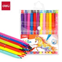 Deli Colorun afwasbare viltstiften 24 kleuren/plastic zak