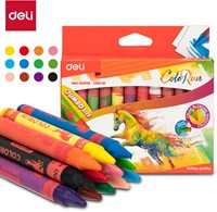 Deli ColoRun waskrijt 12 kleuren doos