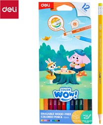 Deli Color WOW houtvrije kleurpotloden 12 kleuren