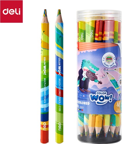 Deli Color WOW multicolour kleurpotloden 30 kleuren