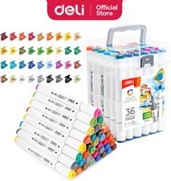 Deli Color Emotion sketchmarkers 1+6.5mm tip 36 kleuren