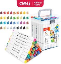 Deli Color Emotion sketchmarker 1+6.5mm tip 36 kleuren