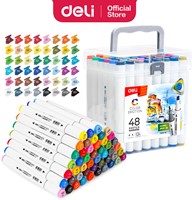 Deli Color Emotion sketchmarkers 1+6.5mm tip 48 kleuren