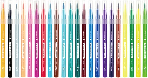 Deli Color Emotion afwasbare viltstiften 24 kleuren/box