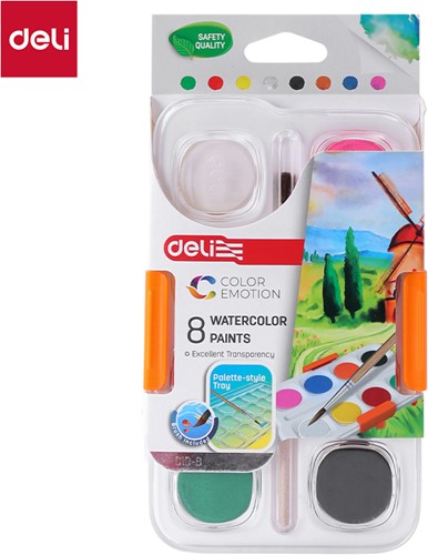 Deli Color Emotion waterverf 8 kleuren