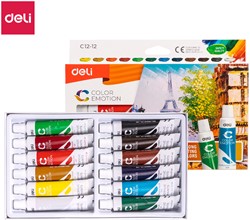 Deli Color Emotion acrylverf 12ml tubes 12 kleuren/box