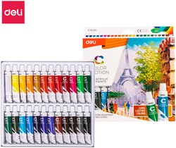 Deli Color Emotion acrylverf 12ml tubes 24 kleuren/box
