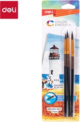 Deli Color Emotion set 3 kwasten eekhoorn rond #2 #3 #4