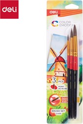 Deli Color Emotion set 3 kwasten pony rond #2 #5 #5