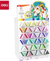 Deli Color Emotion acrylmarkers display à 180 stuks 36 kleuren