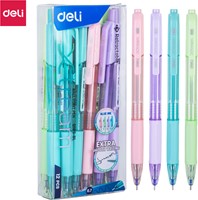 Deli balpen met drukknop 0,7mm blauw