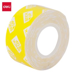 Deli STICK UP dubbelzijdig mounting/foam tape 25,4mmx1,5mtr wit