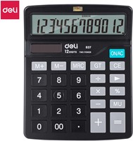 Deli Rekenmachine E837 desktop zwart - 12 digits