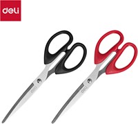 Deli schaar 180mm assorti zwart/rood