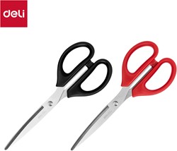 Deli schaar 210mm assorti zwart/rood
