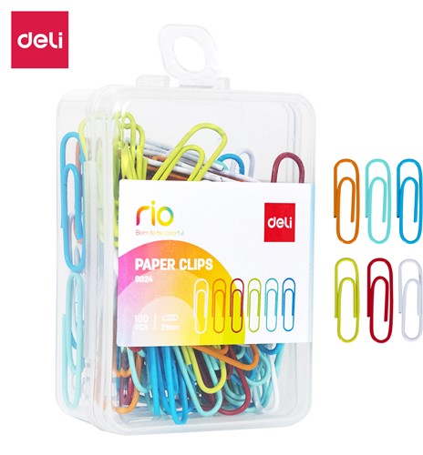 Deli RIO paperclips 29 mm assorti