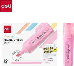 Deli Accentio markeerstift beitelpunt 1–5 mm pastel roze