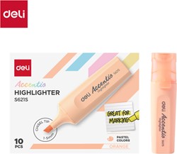 Deli Accentio markeerstift beitelpunt 1–5 mm pastel oranje