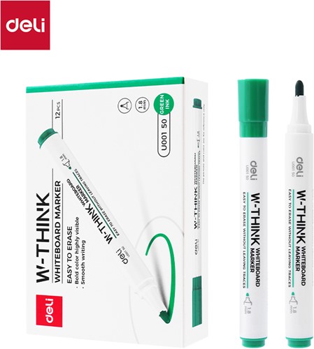 Deli THINK whiteboardmarker groen 1,8mm ronde punt
