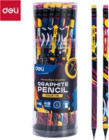 Deli potlood HB met gum - Intense Black Graphite - 48 stuks -EC043-HB