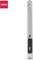 Deli CLASIC afbreekmes 9 mm SK5 staal zilver blister à 1 stuk