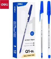 Deli balpen met dop 0,7 mm blauw-2