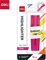 Deli Accentio markeerstift beitelpunt 1–5 mm fluo roze blister à 1 stuk-2