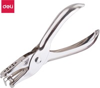 Deli perforator 1-gaats 8 vel Ø6 mm zilver