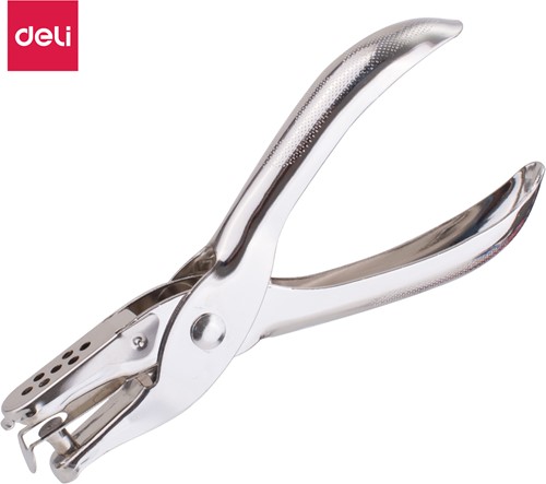 Deli perforator 1-gaats 8 vel Ø6 mm zilver