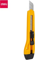 Deli CLASIC afbreekmes 18 mm SK5 staal geel blister à 1 stuk