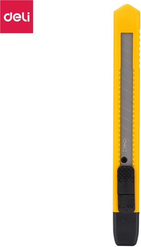 Deli CLASIC afbreekmes 9 mm sk5 staal geel blister à 1 stuk