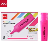 Deli Accentio markeerstift beitelpunt 1–5 mm fluo roze-2