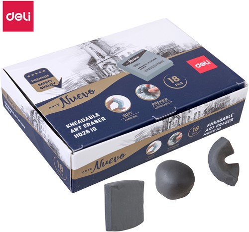 Deli ARTE Nuevo kneedgum grijs 45x43x10mm