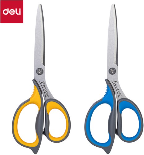 Deli ERGO schaar 210 mm blauw/geel