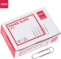 Deli CLASIC paperclips 33 mm zilver