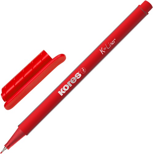 Kores K-liner Fineliner rood 0,4mm fijn