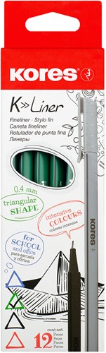 Kores K-liner Fineliner groen 0,4mm fijn-2