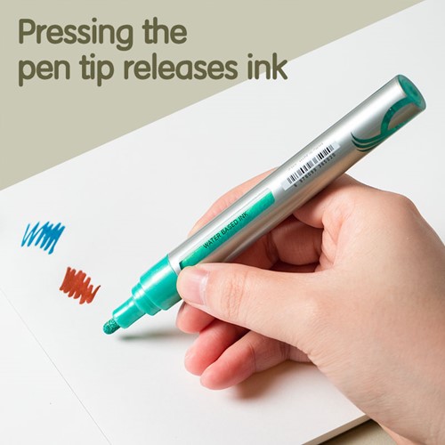 Dmast Acrylmarker Metallic, 6 kleuren/doos-2