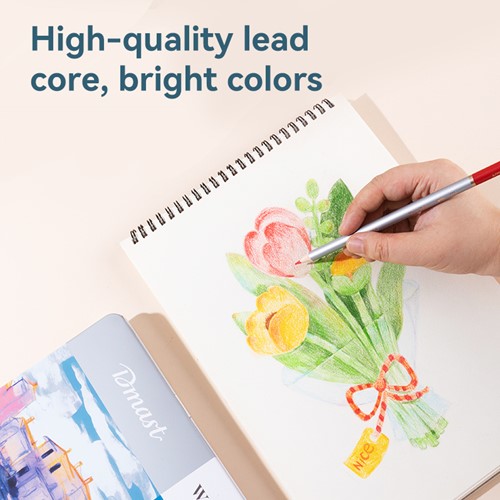 Dmast aquarelpotloden 3mm 24 kleuren in blik-2