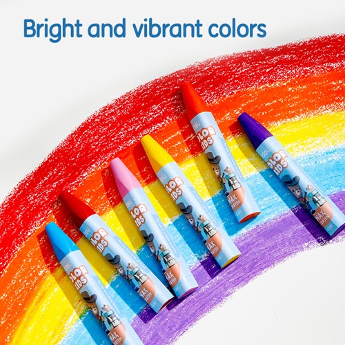 Deli Color Kids waskrijt 24 kleuren doos-3