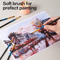 Deli Color Emotion set 5 kwasten synth. plat #1 #3 #5 rond #5 #8-2