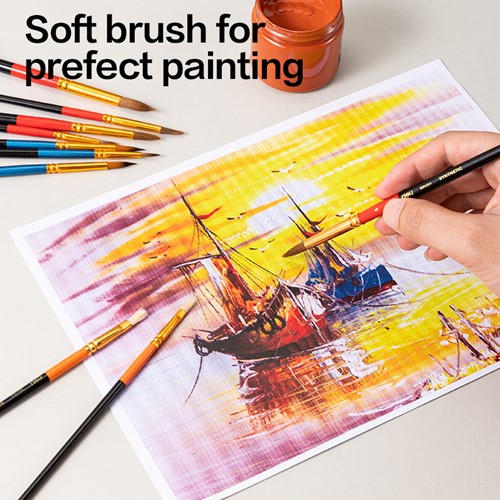 Deli Color Emotion set 10 kwasten rond+plat-2