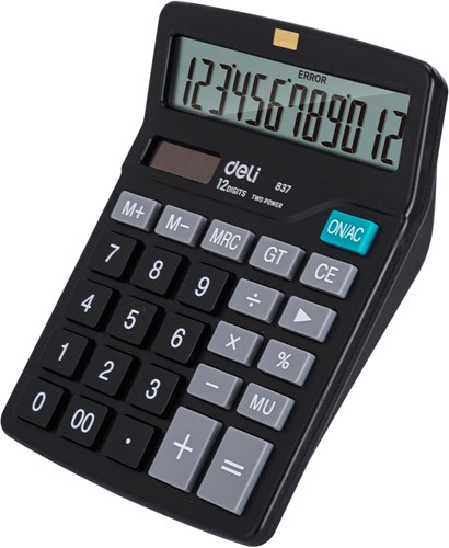 Deli Rekenmachine E837 desktop zwart - 12 digits-2