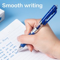 Deli gelpen met drukknop 0,5 mm blauw-3