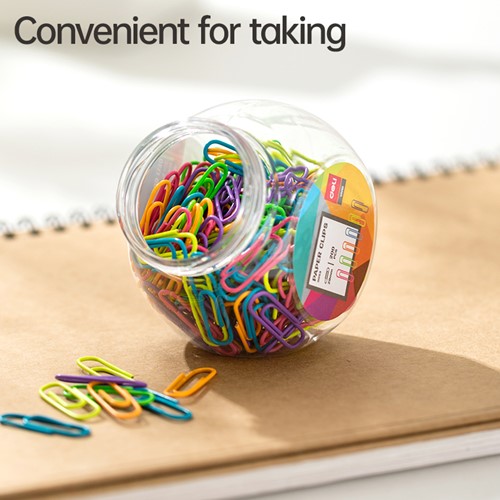 Deli RIO paperclips 29 mm assorti 200 stuks in koker-2