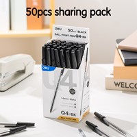 Deli balpen met dop 1,0 mm zwart-3