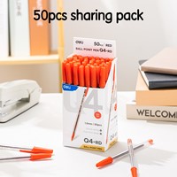Deli balpen met dop 1,0 mm rood-3