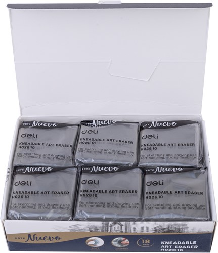 Deli ARTE Nuevo kneedgum grijs 45x43x10mm-2
