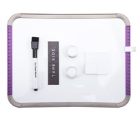 Deli whiteboard 279x216mm magnetisch + marker paars-2