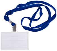 Badge met koord, blauw